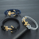 Bracelet Ancre Marine - Corde Tressée Edition Gold