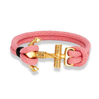 Bracelet Ancre Marine - Corde Tressée Edition Gold rose