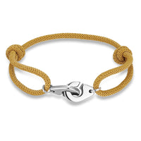 Bracelet Menottes - Corde Tressée (Edition Silver) jaune