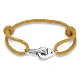 Bracelet Menottes - Corde Tressée (Edition Silver) jaune