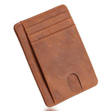 Porte carte cuir tanné marron